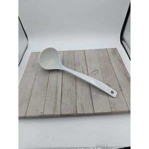 Melamine S-1077 White Ladle Spoon 12" Taiwan